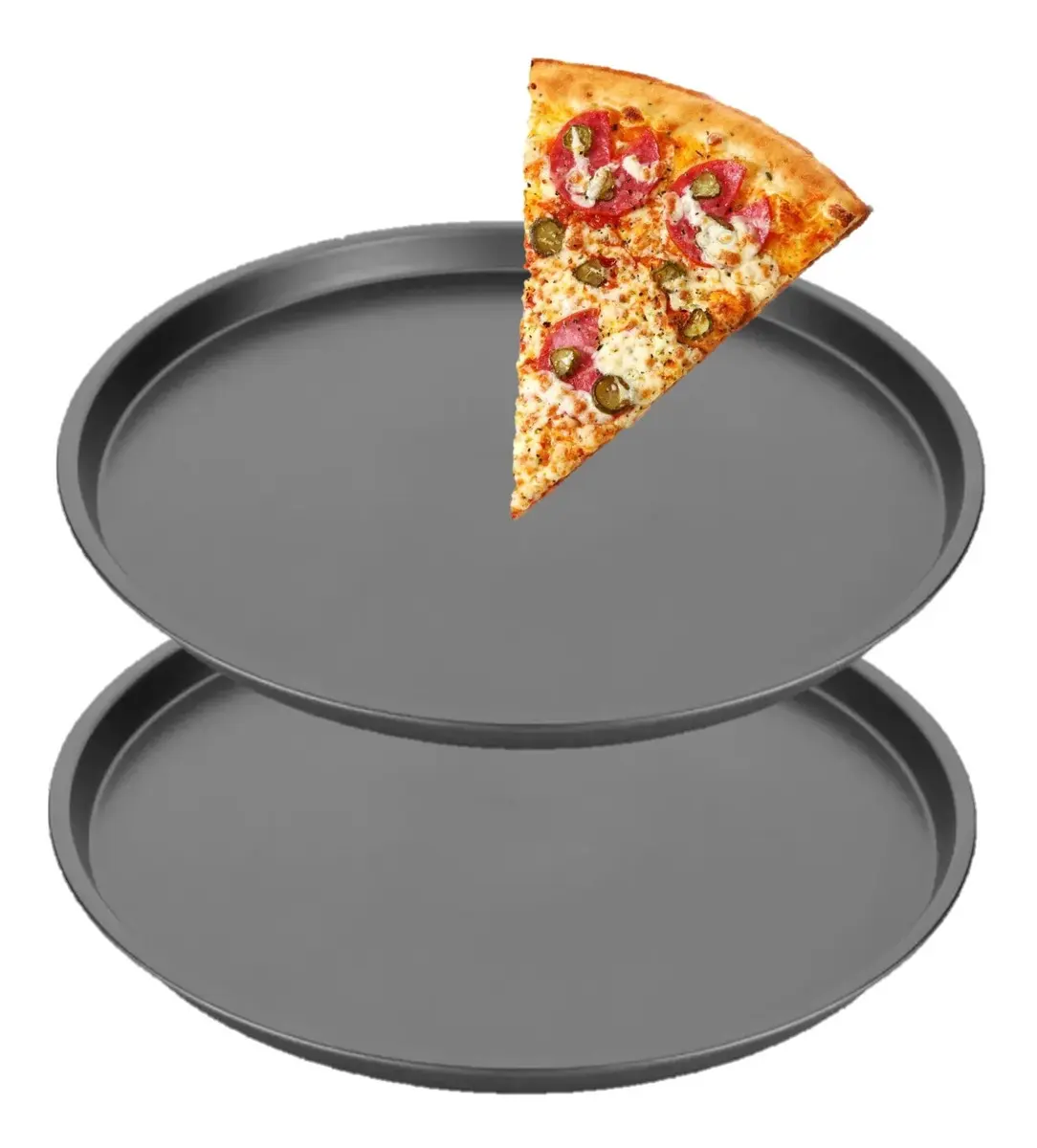 Kit 2 Forma de Pizza Aço Carbono 36cm